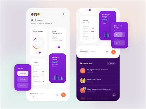 Smart home app 2 | App design inspiration, App design, Ios app design
