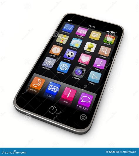 Smartphone On White Background Stock Illustration Illustration Of