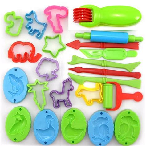 Buy Playdough 23pcs Tools Polymer Clay Plasticine