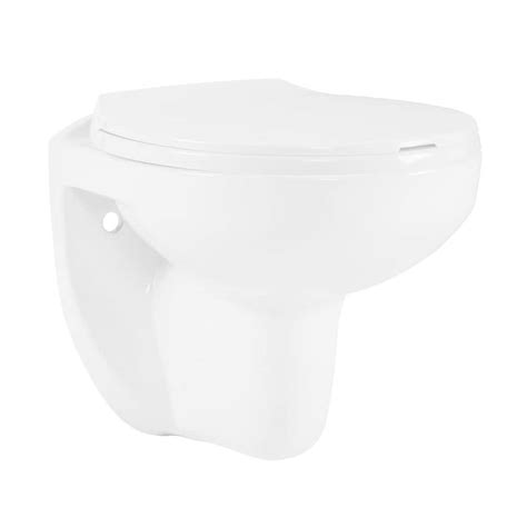 Carlton Plumbing Barclay Elongated Wall Hung Toilet Bowl Only In Glossy