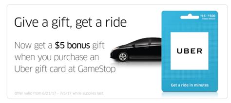 The advantage of buying uber gift card balance is that they can be bought with a set value. $20 Uber gift card for $15 at Gamestop - Frequent Miler