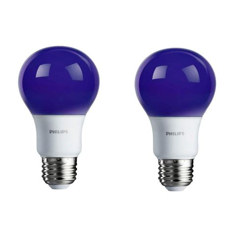 Philips 60 Watt Equivalent A19 Non Dimmable Purple Led Colored Light