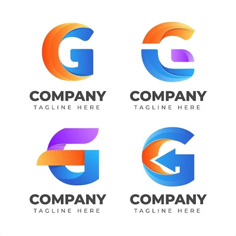 Premium Vector Set Of Letter G Logo Collection With Colorful Concept