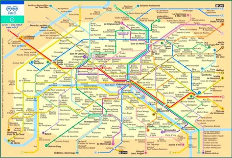 Paris Subway Map Ontheworldmap Com