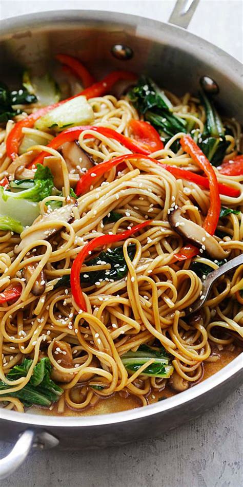 It's healthy, full of flavorful and so delicious, and. Vegetable Lo Mein - easy and healthy Lo Mein noodles with ...