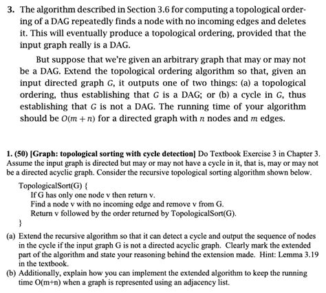 Solved The Algorithm Described In Section For Chegg Com