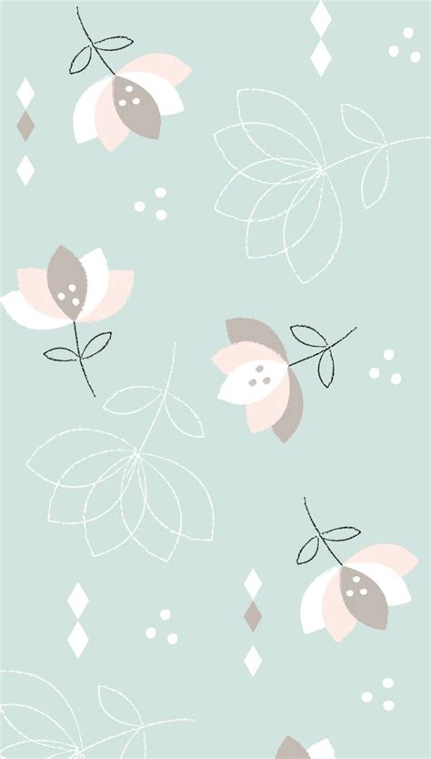 Soft Flowers Pastel Iphone Wallpaper Panpins Seni