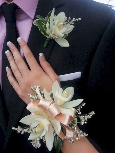 Prom Wrist Corsage And Matching Boutonniere Blush Pink Bow With