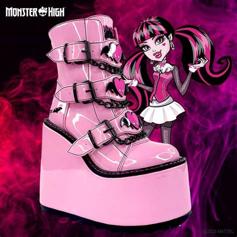Dune Lo Draculaura Pink In 2023 Monster High Shoes Monster High