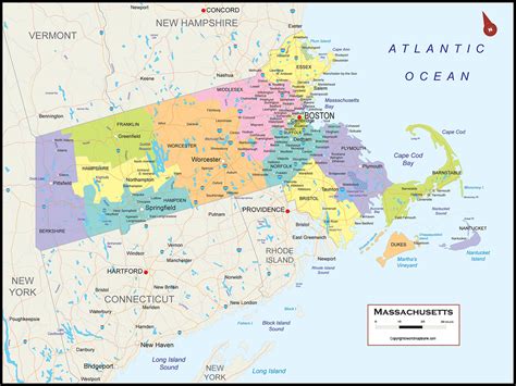 Massachusetts Map Of Cities And Towns World Map