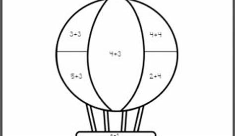 grade 1 air balloon math worksheet
