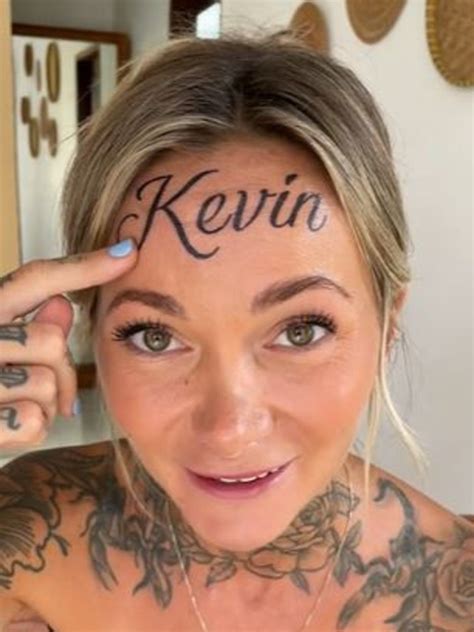 Forehead Tattoo Revealed A Fake Woman Regrets Giant Kevin Tattoo The
