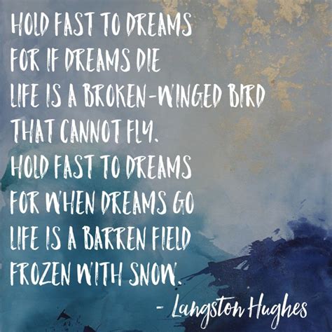 Langston Hughes hold fast to dreams poetry | Birds that cannot fly, Hold fast, Hold on