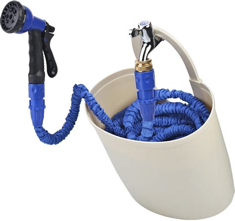 Chunkang 100ft Garden Hose Pipe Expandable Water Pipes With 8 Pattern Spray Gun And Bucket Holder