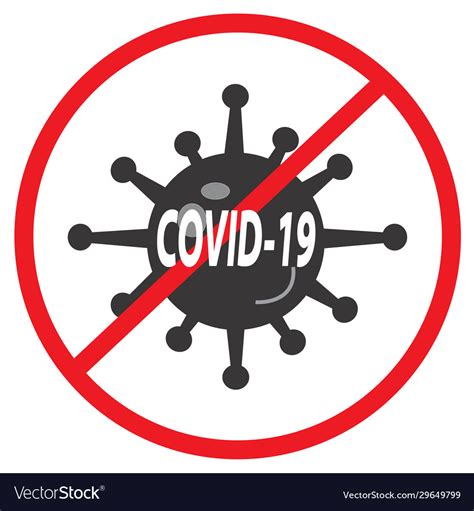 Covid 19 Icon On White Background Flat Style Vector Image