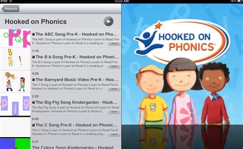Each teaches rimes and letter sounds to help kids build words. Free iSchool Source: Hooked on Phonics -- Podcast Videos