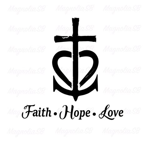 Faith Hope Love Svg Faith Symbols Svg Cross Svg Anchor Etsy In 2021