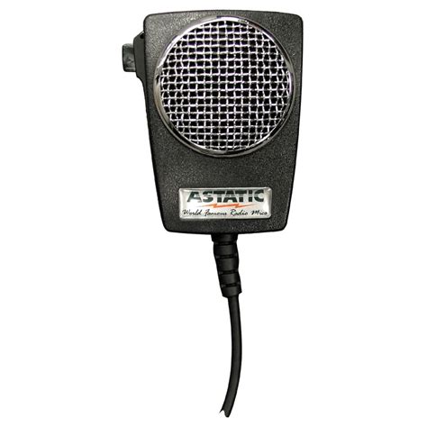 Astatic 4 Pin Mobile Microphone Amplifié Black Soft Wire