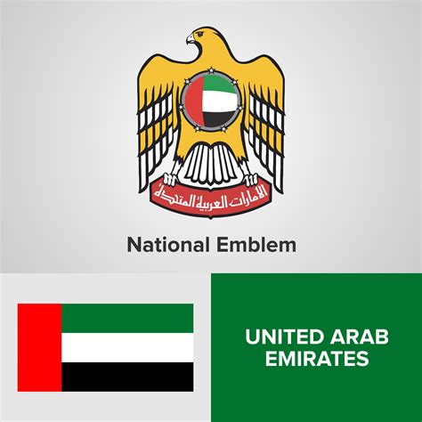 United Arab Emirates Uae National Emblem Map And Flag 343795 Vector