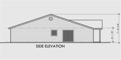 2 Bedroom Duplex House Plan By Bruinier & Associates