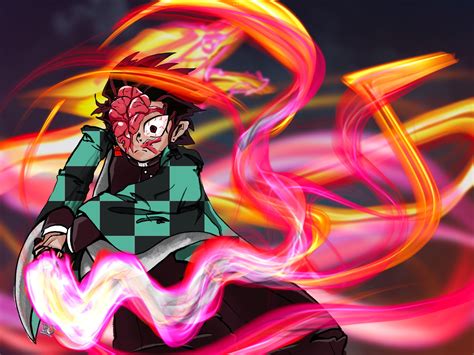 Tanjiro sun breathing~Demon Slayer fan art by RockyAGAIN on DeviantArt