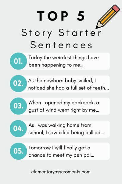 61 Great Story Starter Sentences