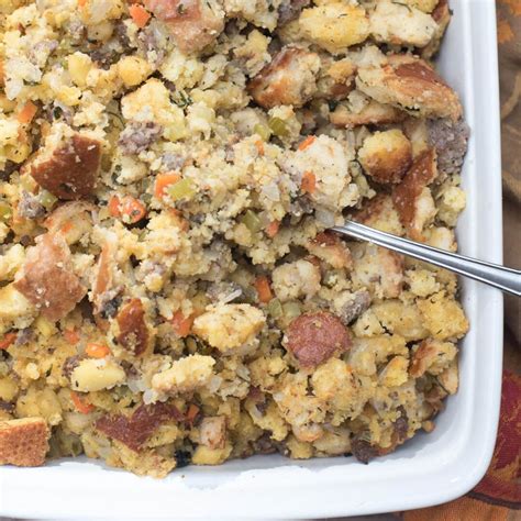 This Savory Cornbread Stuffing With Sage Sausage And Apples Will Make A