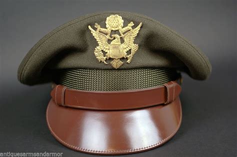 Us Wwii Army Crusher Style Officers Cap Mint Original Mütze