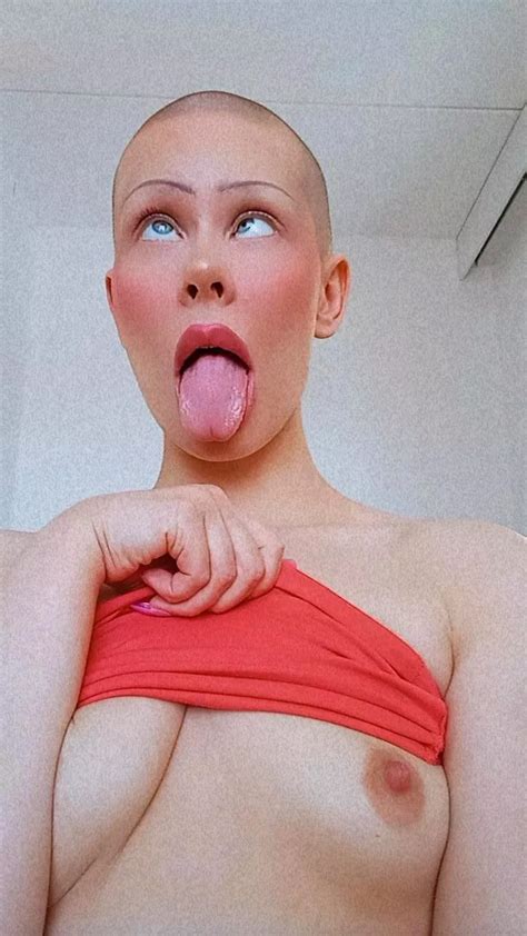 Real Bald Girl Ahegao Nudes By NylaRenOfficial