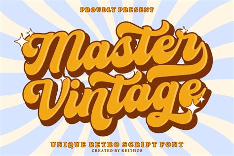 Master Vintage Retro Script Font Creative Market