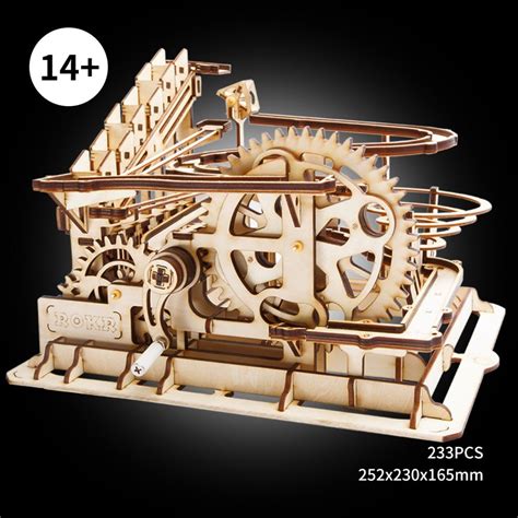 You want rokr mechanical 3d wooden puzzle. ROKR Marble Run Wooden Model Kits 3D Wooden Puzzle ...