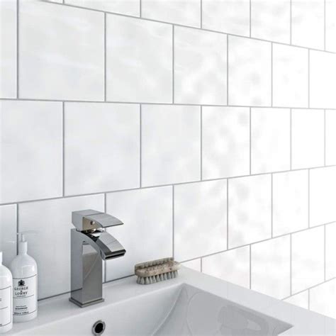 Everyday Bumpy Gloss White Ceramic Wall Tiles Crown Tiles White
