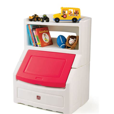 Lift And Hide Bookcase Storage Chest Kids Toy Box Step2