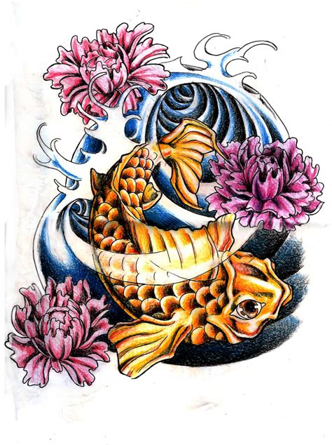 Koi Fish Tattoo Drawings Animal Tattoo Designs