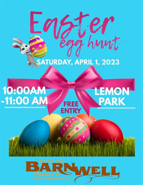 Easter Egg Hunt City Of Barnwell Sc