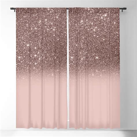 Spectacular Rose Gold Glitter Curtains Front Door Window
