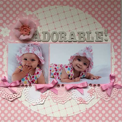 Adorable Baby Girl Scrapbook Scrapbooking Layouts Baby Baby