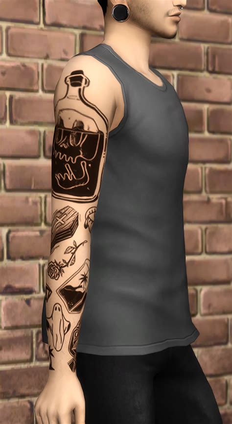 Wolfgang A Tattoo Set By Wrixles Sims 4 Tattoos Sims 4 Sims