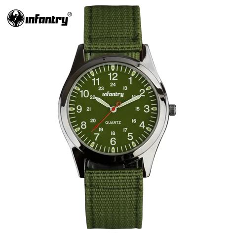 infantry military watch men glow in dark wristwatch mens watches top brand luxury army green