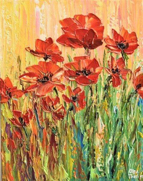 Abstract Floral Paintings Small Paintings Original Paintings Flower Landscape Landscape Art