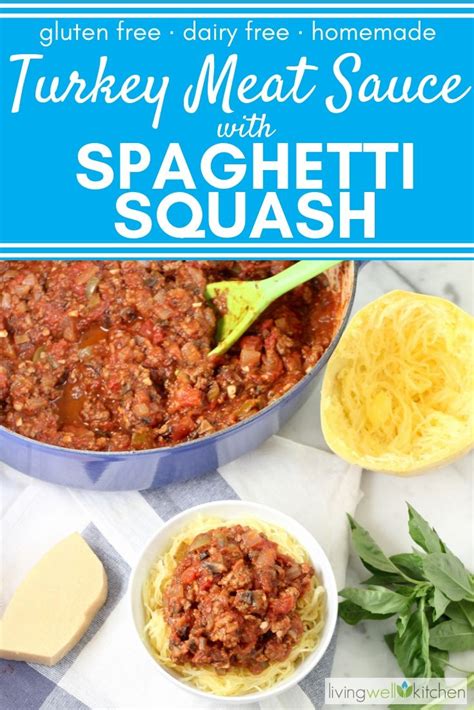 Spaghetti Squash With Turkey Meat Sauce Recipe Food Dishes Main