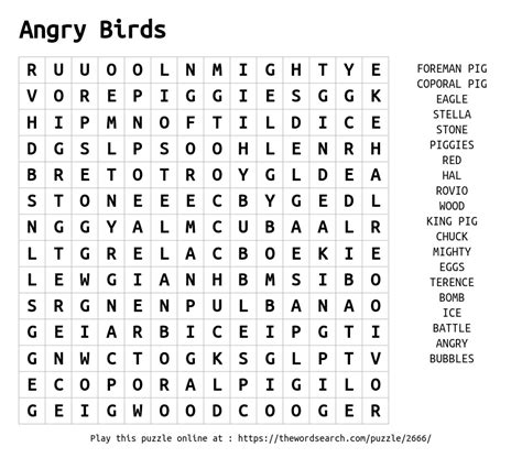 Download Word Search On Angry Birds