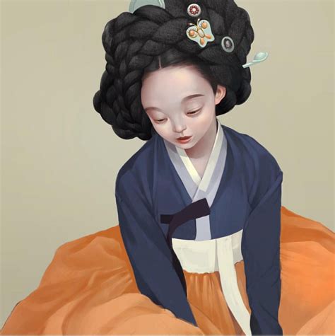 Hanbok Illustration 일러스트레이션 인물화 그림