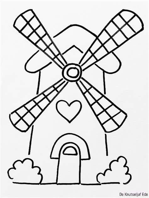 Kleurplaten nl Kleurplaat Hollandse Molen
