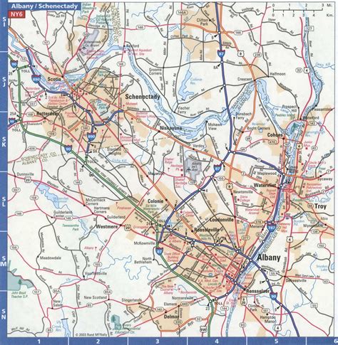 Map Of New York Albanydetailed Map With Highways Streets Shopping Centers