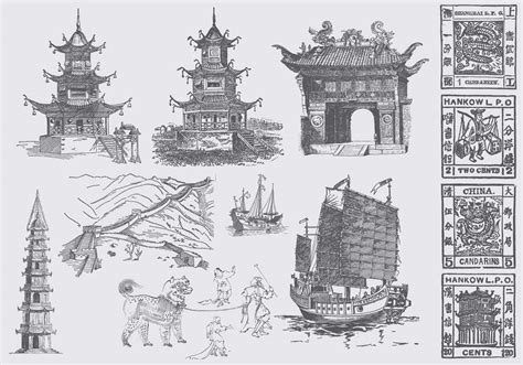Chinese Culture Drawings 122781 Vector Art At Vecteezy