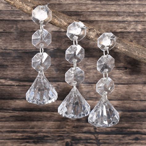 24x Strands Acrylic Crystal Clear Garland Hanging Bead Chains Wedding