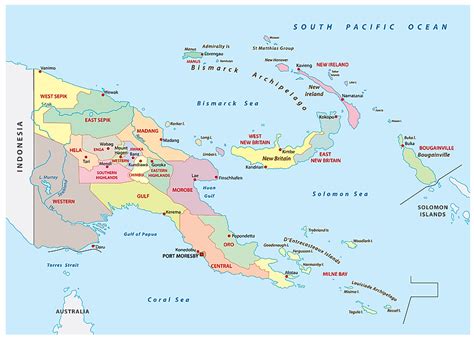 Papua New Guinea Political Map