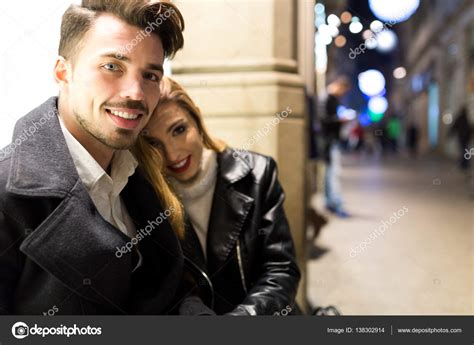 Beautiful Young Couple In Love On The Street Stock Photo By ©nenetus