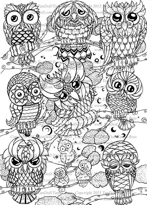 Artist Tandoll Instant Png Download Owl Zentangle Por